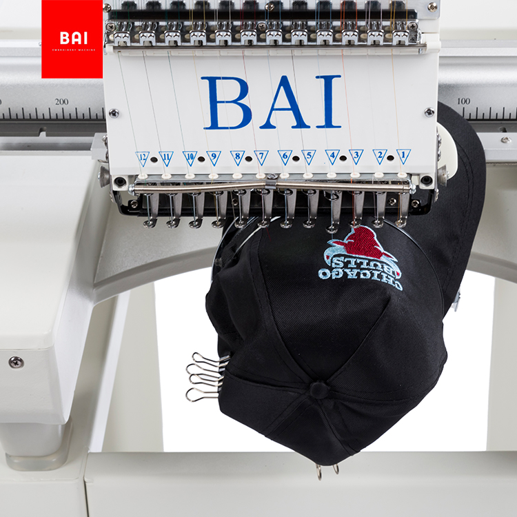 Bai Высокая эффективность 12 игл рубашки одежды Плоская вышивка машина