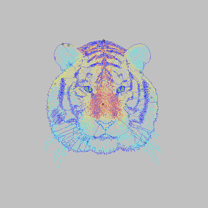Тигр цвет вышивания шаблон для шляпы